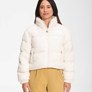 NWT! North Face Shearling White Puffer